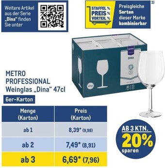 METRO METRO PROFESSIONAL Weinglas „Dina" 47cl Angebot