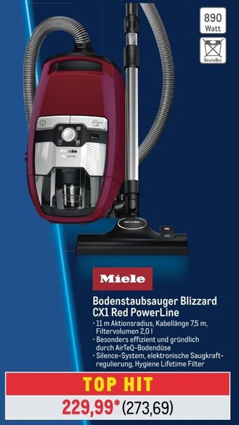 METRO Miele Bodenstaubsauger Blizzard CX1 Red PowerLine Angebot