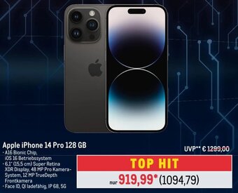 METRO Apple iPhone 14 Pro 128 GB Angebot