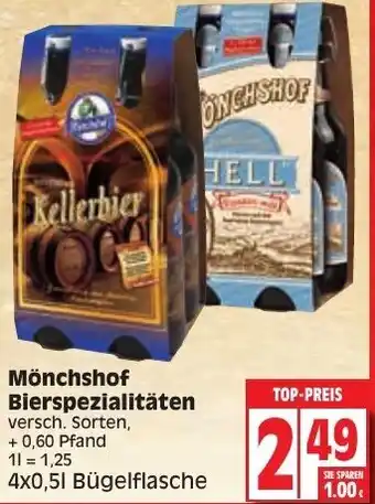 Edeka Mönchshof  Bierspezialitäten 4x0,5L Angebot