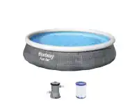 OBI Bestway fast set pool ø 396 cm x 84 cm rund schiefergrau Angebot