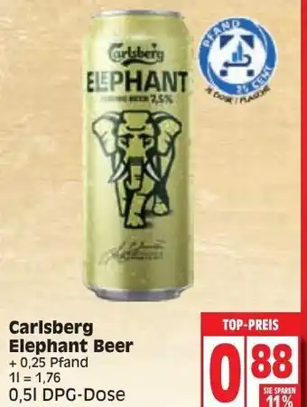 Edeka Carlsberg Elephant Beer 0,5L Angebot