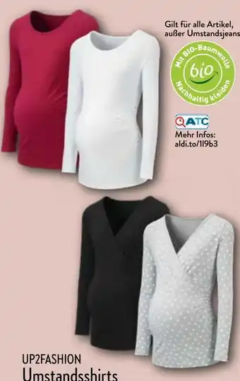 Aldi Nord Damen-Umstandsshirts 2er Set Angebot