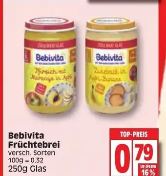 Edeka Bebivita Früchtebrei 250g Angebot