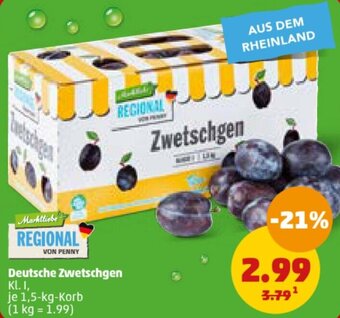 PENNY Deutsche Zwetschgen 1,5-kg-Korb Angebot