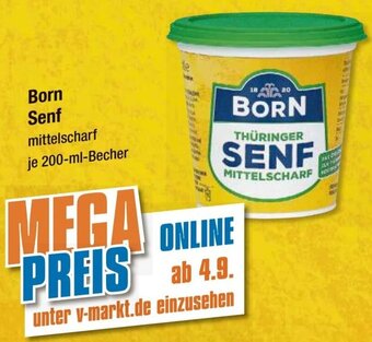 V Markt Born Senf mittelscharf 200-ml-Becher Angebot