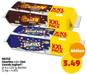 PENNY NESTLÉ Smarties oder Lion Cereals Joghurt 6 x 120-g-Becher Angebot