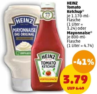 PENNY HEINZ Tomato Ketchup 1.170-ml-Flasche oder Mayonnaise 800-ml-Flasche Angebot