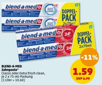 PENNY BLEND-A-MED Zahnpasta 2x75 ml Packung Angebot