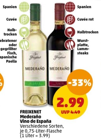 PENNY FREIXENET Mederaño Vino de España 0,75-Liter-Flasche Angebot