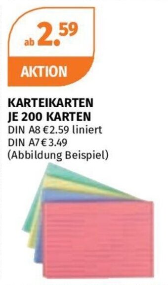 Müller KARTEIKARTEN JE 200 KARTEN DIN A8 Angebot