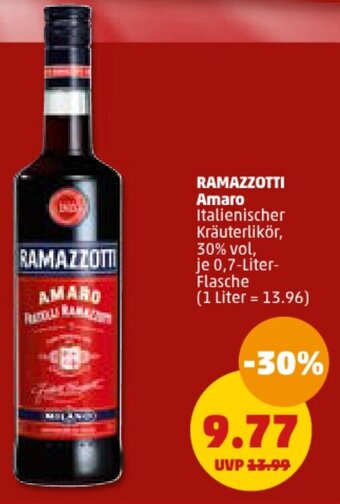 PENNY RAMAZZOTTI Amaro 0,7-Liter-Flasche Angebot