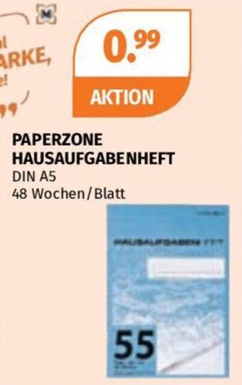 Müller PAPERZONE HAUSAUFGABENHEFT DIN A5 48 Wochen/Blatt Angebot