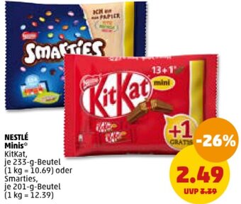 PENNY NESTLÉ Minis 233 g/201 g Beutel Angebot