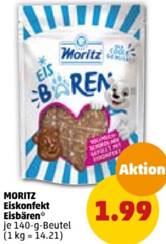 PENNY MORITZ Eiskonfekt Eisbären 140 g Beutel Angebot