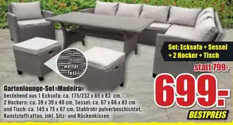 B1 Discount Baumarkt Gartenlounge Set ,,Madeira" Angebot