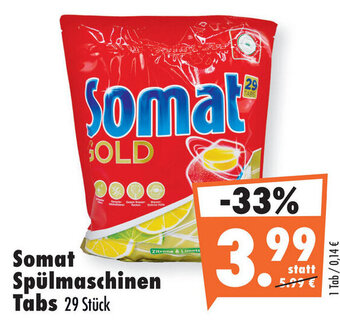 Mäc Geiz Somat Spülmaschinen Tabs 29 Stück Angebot