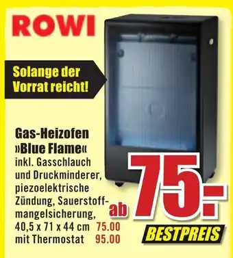 B1 Discount Baumarkt Rowi Gas Heizofen ,,Blue Flame" Angebot