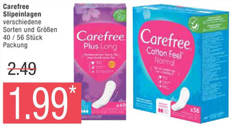 Marktkauf Carefree Slipeinlagen 40 / 56 Stück Packung Angebot