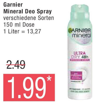 Marktkauf Garnier Mineral Deo Spray 150 ml Dose Angebot