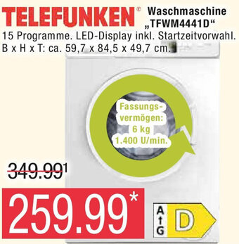 Marktkauf TELEFUNKEN Waschmaschine TFWM4441D Angebot