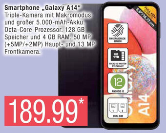 Marktkauf Samsung Smartphone ,,Galaxy A14" Angebot