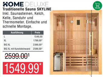 Marktkauf HOME DELUXE Traditionelle Sauna SKYLINE Angebot