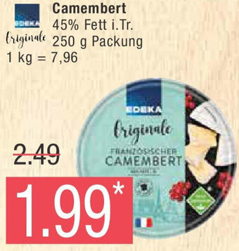 Marktkauf EDEKA Originale Camembert 250 g Packung Angebot