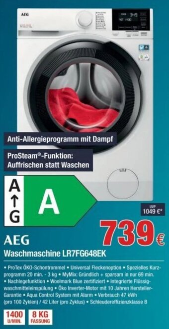 Electroplus AEG Waschmaschine LR7FG648EK Angebot