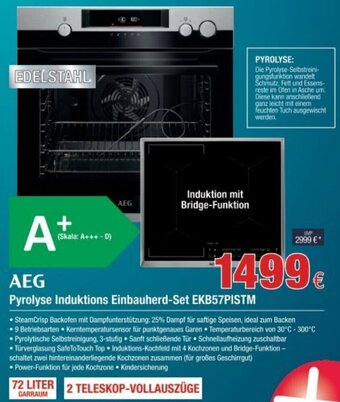 Electroplus AEG Pyrolyse Induktions Einbauherd-Set EKB57PISTM Angebot