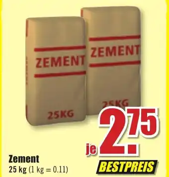 B1 Discount Baumarkt Zement 25kg Angebot