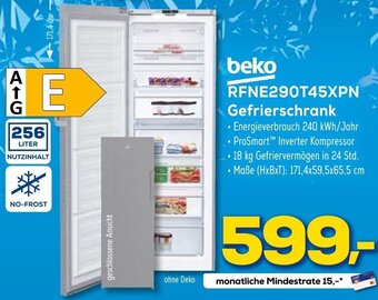 Euronics beko RFNE290T45XPN Gefrierschrank Angebot