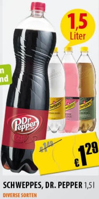 FreeOneShop SCHWEPPES, DR. PEPPER 1,5 L Angebot