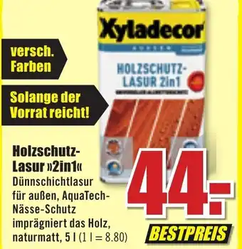 B1 Discount Baumarkt Holzschutz Lasur 2in1 Angebot