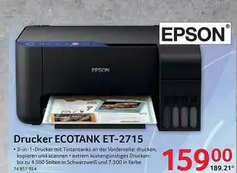 Selgros Epson Drucker Ecotank Et-2715 Angebot