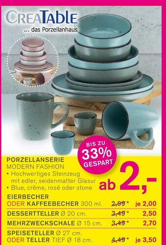 KODi CREATABLE PORZELLANSERIE MODERN FASHION EIERBECHER ODER KAFFEEBECHER 300 ml. Angebot