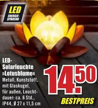 B1 Discount Baumarkt LED Solarleuchte ,,Lotusblume" Angebot