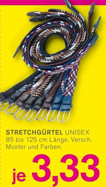 KODi STRETCHGÜRTEL UNISEX 85 bis 125 cm Länge. Versch. Muster und Farben. Angebot