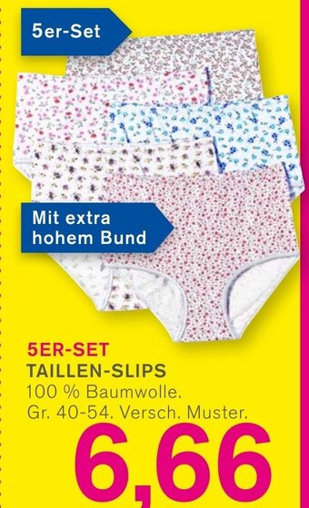 KODi 5er-Set TAILLEN-SLIPS Gr. 40-54. Versch. Muster. Angebot