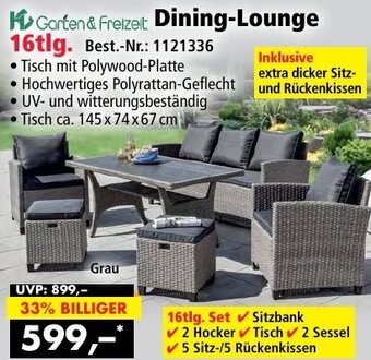 Norma24 Garten & Freizeit Dining-Lounge 16tlg. Angebot