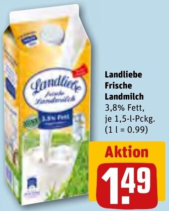 REWE Landliebe Frische Landmilch 1,5-l-Pckg. Angebot