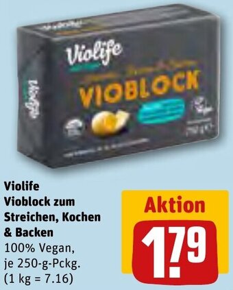 REWE Violife Vioblock zum Streichen, Kochen & Backen 250 g Pckg. Angebot