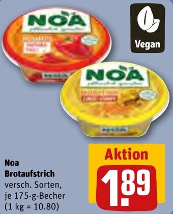 REWE Noa Brotaufstrich 175-g-Becher Angebot