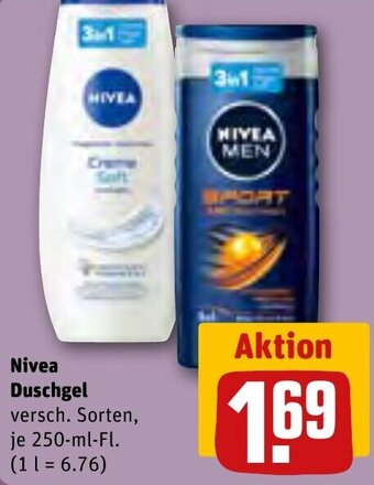 REWE Nivea Duschgel 250-ml-Fl. Angebot