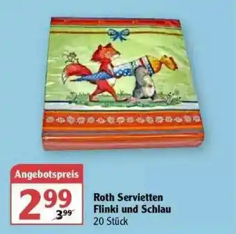 Globus Roth Servietten Flinki Und Schlau Angebot