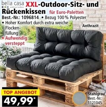 Norma24 bella casa XXL-Outdoor-Sitz- und Rückenkissen Angebot