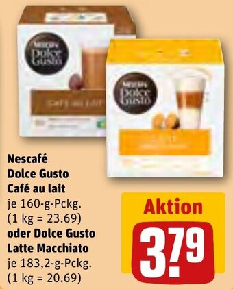 REWE Nescafé Dolce Gusto Café au lait 160-g-Pckg.  oder Dolce Gusto Latte Macchiato 183,2-g-Pckg. Angebot