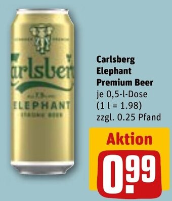 REWE Carlsberg Elephant Premium Beer 0,5-l-Dose Angebot