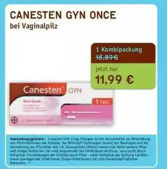 Globus Canesten Gyn Once Angebot