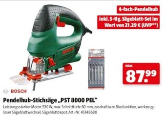 Hagebau BOSCH Pendelhub-Stichsäge,,PST 8000 PEL" Angebot